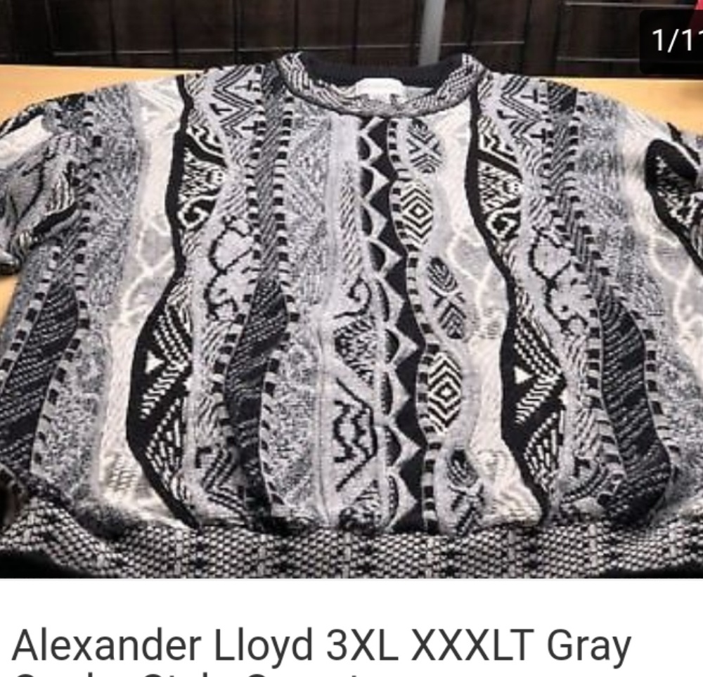 Alexander Lloyd 3XL XXXLT Gray Cosby Style Sweater